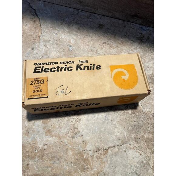 Vintage 1975 Scovill Hamilton Beach Electric Knife Model 265G Harvest Gold Cream - Picture 12 of 14
